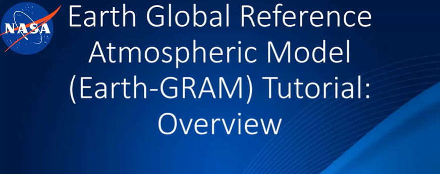 Earth-GRAM Data and Models Tutorials